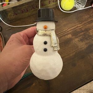 Bath & Body Works Snowman with Black Hat and Gold Scarf Wallflower
